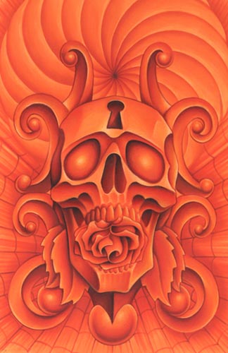 Looking for unique  Art Galleries? orange skull 